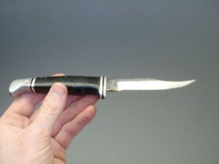   Used Buck 102 Fixed Blade Black Handle Metal Factory Hunting Knife