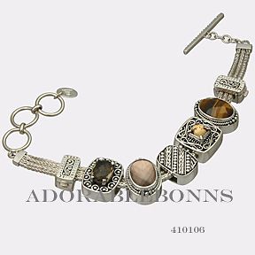 Authentic Lori Bonn Silver The Brown Eyed Girl Bracelet 410106
