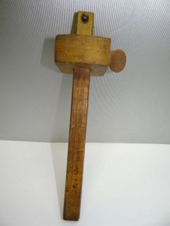 Vintage Old Wood Wooden Carpenters Measurement Block Tool Mortise 