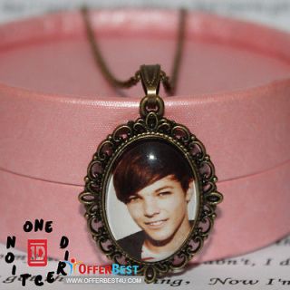 New 1D One direction Louis Tomlinson image Charm Epoxy Necklace Music 