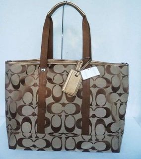 NWT COACH KYRA SIGNATURE X  LARGE TRAVEL WEEKEND TOTE DIAPER BAG 77295