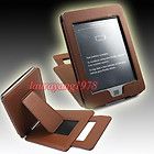 BROWN LEATHER STAND CASE POUCH COVER for  KINDLE TOUCH WIFI+3G 6 