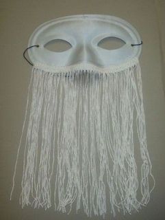 white masquerade beard costume accessory mask fancy