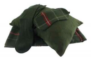 Newly listed Kashmere NEW Green Plaid Cashmere/Wool 4 Piece Travel Set 