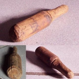 vintage timber wooden fishing hand reel oak spool from australia