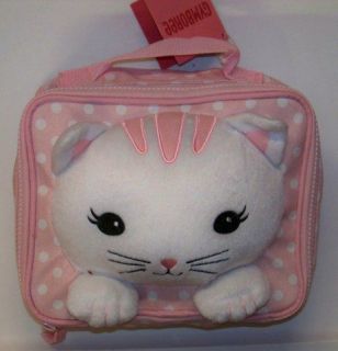 NWT Gymboree Plush KITTY Kitten Toddler Pink Polka Dot Lunch Box Lunch 