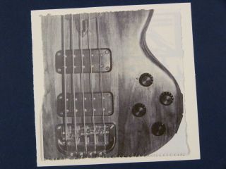 handmade greetings card with wal 5 string bass detail  8 