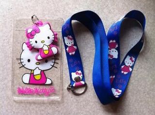 Hello Kitty Cell Phone Neck Strap Lanyard Charms & ID Card Bag CUTE