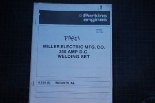 miller welder 350 amp dc 4 154 parts manual book