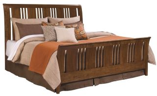 new kincaid cherry park king sleigh bed solid wood time