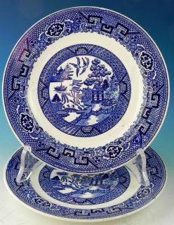 homer laughlin blue willow bread butter plates 2 expedited shipping