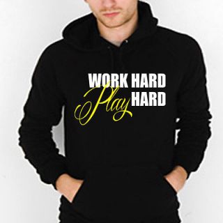 WORK HARD PLAY wiz khalifa taylor gang sweatshirt MENS LARGE BLACK 