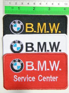 BMW Service Center Logo Motorcycle Car Badge Sew or Iron on 