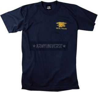 Navy Blue Design Officially Licensed 1 Sided NAVY Seals Logo Graphic T 