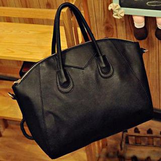   Women Lady Satchel Shoulder Handbag Tote Bag Hobo PU Leather Bag Black