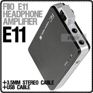 fiio e11 portable headphone amplifier+ 3 5m m usb cable