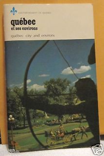 Quebec City and Environs 1974 Tour Booklet in French & English 