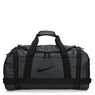 Nike Elite Medium Duffel Bag Gym Travel Training Black/Cyber Green 
