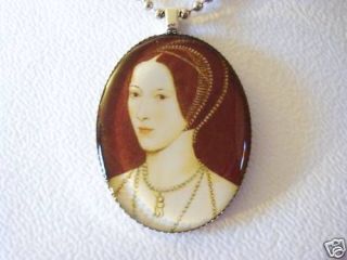 ann boleyn the tudors large silver art pendant necklace returns