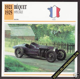 1921 1925 bequet speciale delage car picture spec card from
