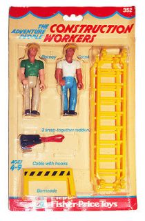   People Construction Workers Barney and Fank MOC 1976 Fisher Price