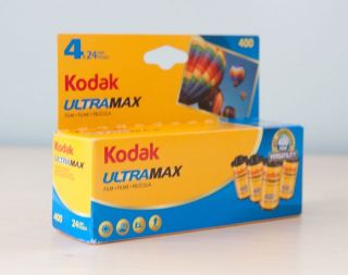 NEW Kodak Ultramax 4 rolls ISO 400 4x24 Color 135 24 Film 35mm EXP 8 