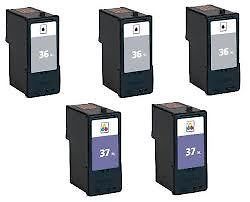 combo pack ink cartridges for Lexmark 36 37 18C2190 18C2200 X6650 