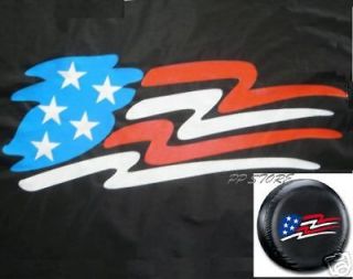 SPARE TIRE COVER 12 rim 4.5x12 4.8x12 Amerian Flag only for Popup 