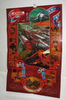 Lionel 1970 Train Catalog & 34x22 Poster Lifetime of Railroading MInt 