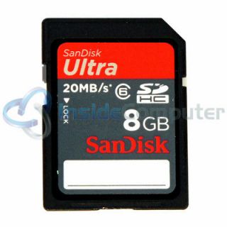   Sandisk 8GB Class 6 Ultra SD SDHC Secure Digital Flash Memory Card