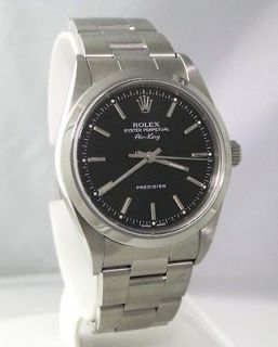 mens 2002 rolex air king stainless steel watch 35mm 14000