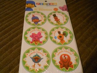New POCOYO Party Supplies Favors 24 Birthday Stickers Seals Decals 