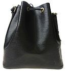 Auth Louis Vuitton Epi Leather Petit Noe Shoulder Bag Purse Black 