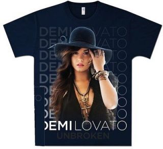 AUTHENTIC & IN STOCK DEMI LOVATO STACKED & HAT UNBROKEN TOUR ADULT T 