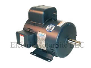 Leeson 131622 5 HP 1740 RPM 230V 1 Phase Air Compressor Electric Motor 