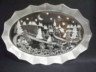 mikasa crystal christmas silent night canape platter 17 time left
