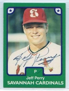 1984 Savannah Cardinals #14 Jeff Perry Autographed/Signed Card
