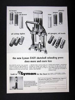 Lyman EASY Shotshell Reloading Press shell reloader 1966 print Ad 