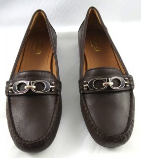 coach fortunata soft chestnut leather loafer flats 5 11 more