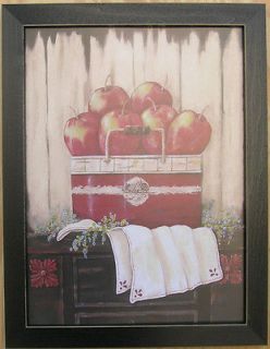 Country Apples Picture Hutch Framed Country Apple Picture Print Art