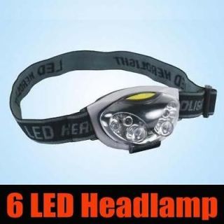 Ultra Bright 6 LED Head Light Lamp Torch Headlight Headlamp with 3 