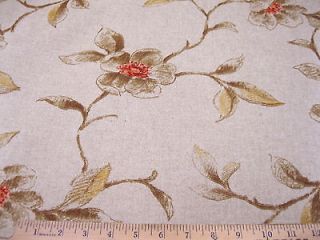 Discount Fabric Premier 100% Linen Sketch Floral Upholstery/Drapery 