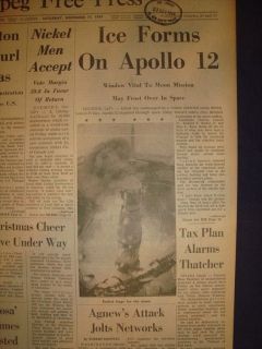   NASA APOLLO 12 ICE LAUNCH ELECTRIC URGE NOVEMBER 15 1969 NEWSPAPER