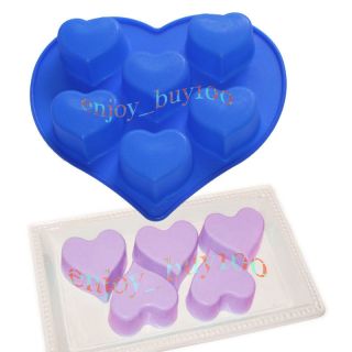 Elegant heart Shape Soap Chocolate Jelly Silicone Mold Mould