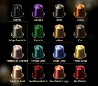 16 Nespresso Capsules SAMPLER SET of all 16 Selections Coffee Tasting 
