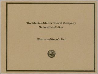 1940s MARION STEAM SHOVEL Co. Repair Parts List & Instructions 
