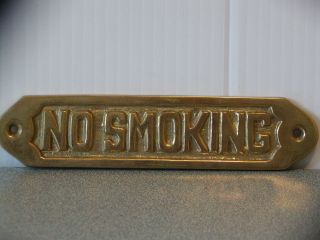 new brass nautical boat sign no smoking 