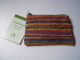 coin purse green zipper recycled philippines new 