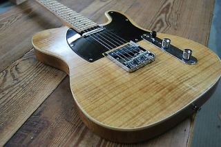 UNFINISHED GUITAR KIT TELE STYLE ASH BODY   FLAME MAPLE TOP, KLUSON 