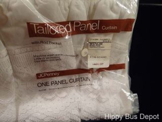   Lace Sheer Panel Drapes Curtains New in Wrap 57 wide / 84 long